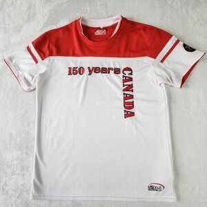 CANADA 150th Anniversary Shirt IBN Red White Maple Leaf Mens Large Sports Jersey